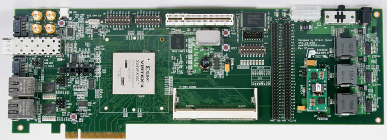 Xilinx Virtex 4 FX100 PCI Express, SATA, DDR 2 Board